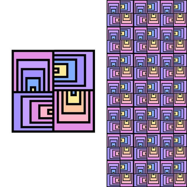 Geometric color pattern