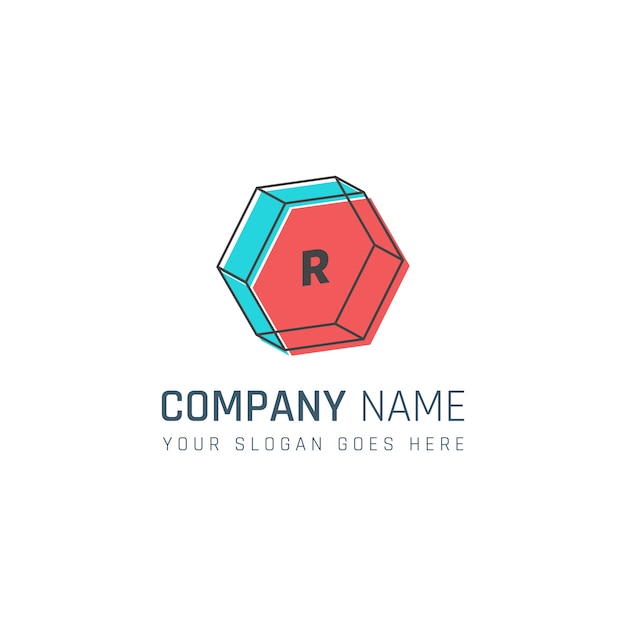 幾何学的な会社のロゴ