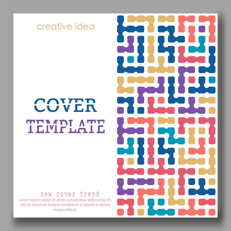 Vector geometric composition a set of colored cover pages for a book a catalog magazine a template for a banner poster and brochure an abstract version of modern design