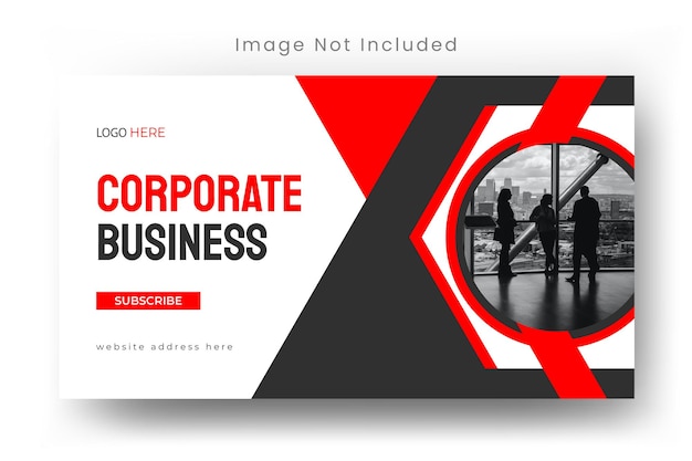 Vector geometric corporate business youtube thumbnail