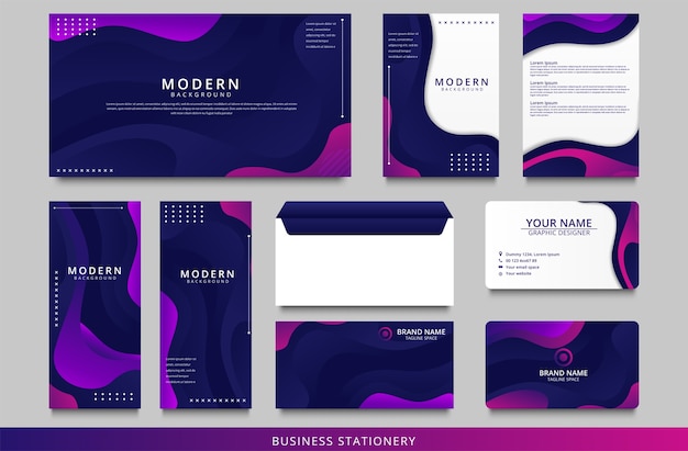 Vector geometric corporate identity design