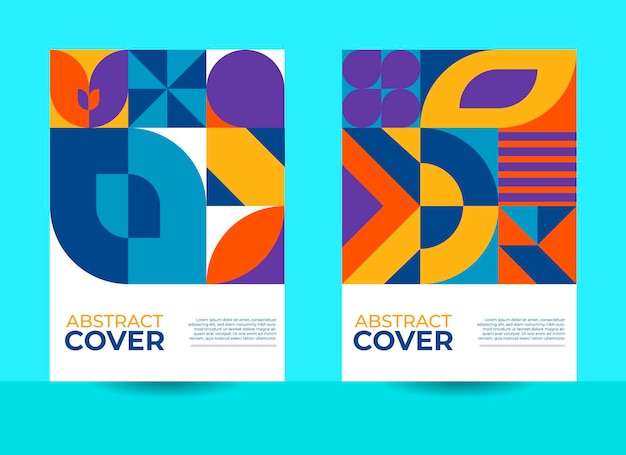 Geometric cover design bauhaus cover design annual report