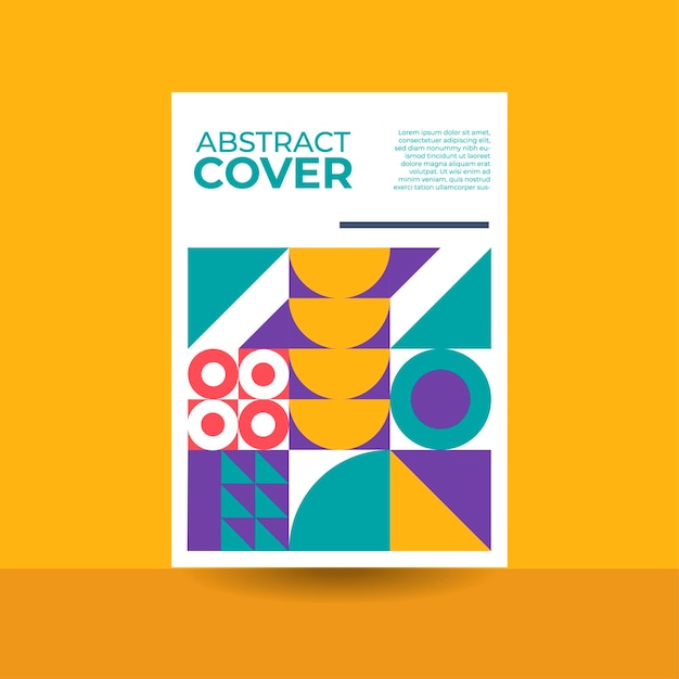 Geometric cover design bauhaus design retro cover design