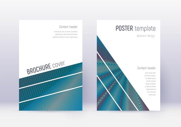 Geometric cover design template set Red abstract