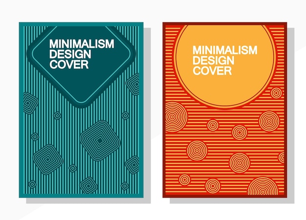 Geometric cover design templates A4 format Editable set of layouts