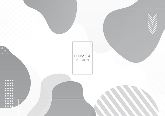 Geometric cover design with black and grey gradient color