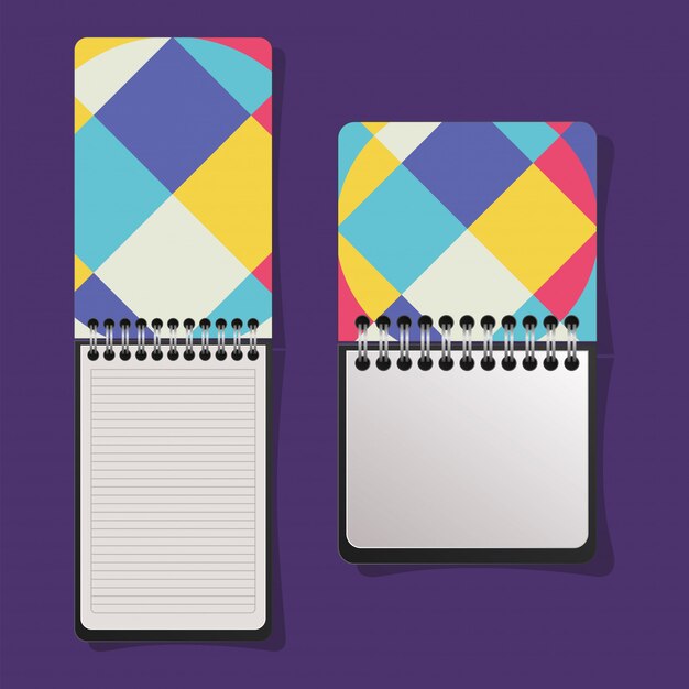 Vector geometric cover notebooks