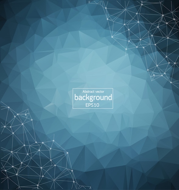 Geometric Dark Blue Polygonal background