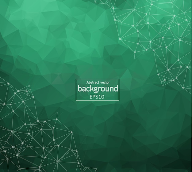 Geometric dark green polygonal background