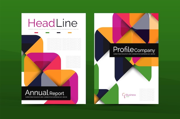 Geometric design business annual report a4 brochure