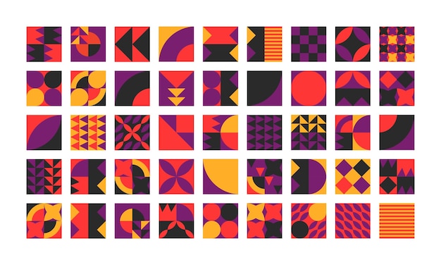 Vettore elementi di design geometrico grafica a mezza tonalità forme colorate linee forme vettoriali sfondo astratto