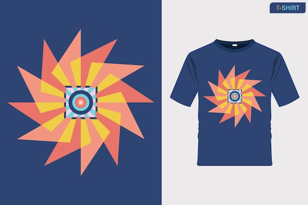 Geometric design for t-shirt. Suitable for business and printing.