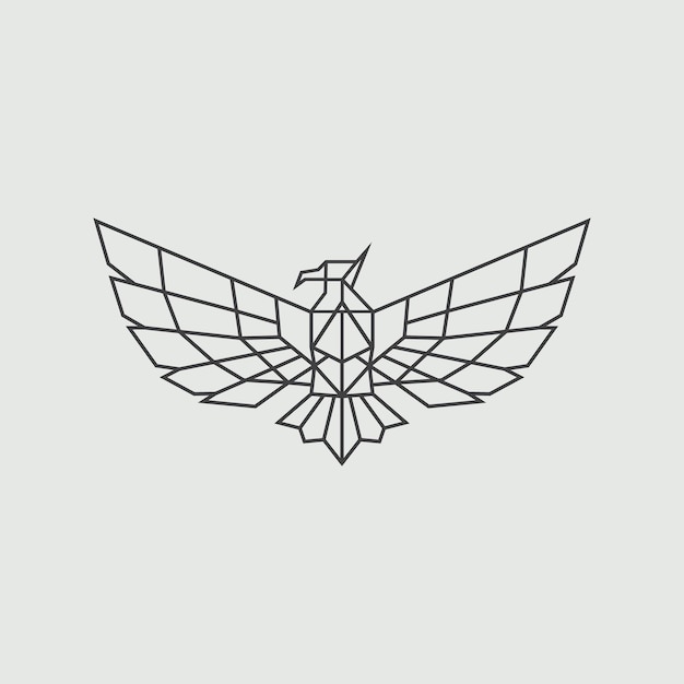 Geometric eagle illustration logo