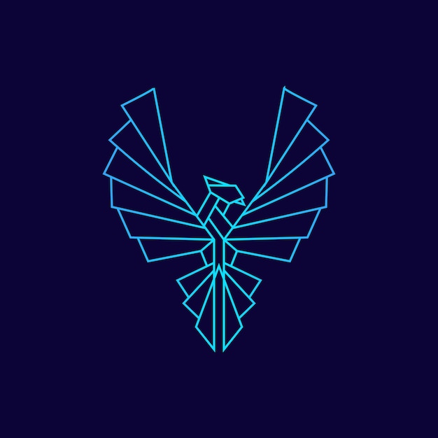 geometric eagle phoenix modern logo ideas