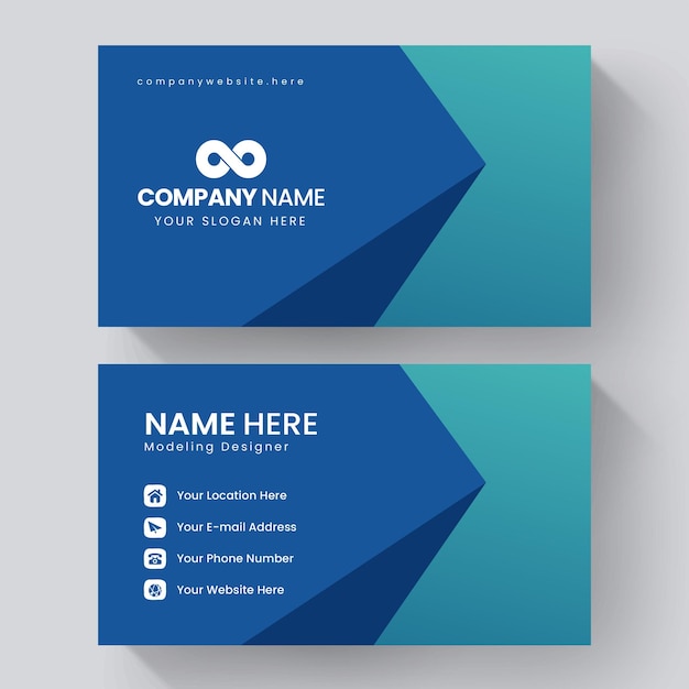 Geometric Elegance Contact Card Design