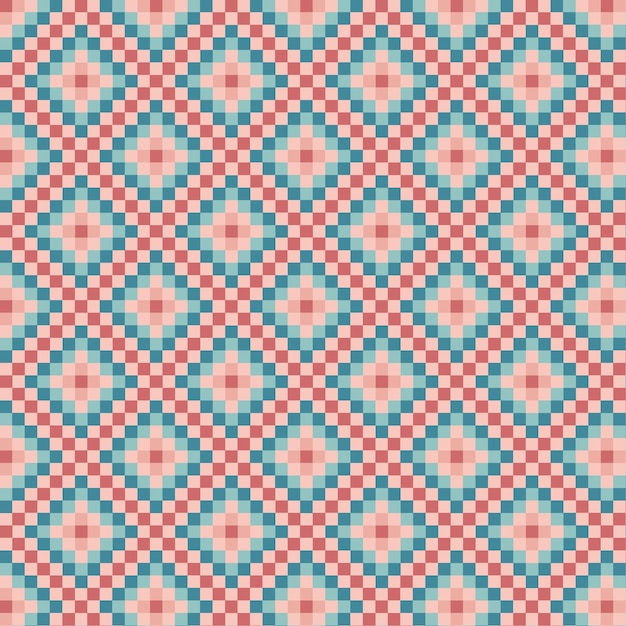 Vector geometric elegant pattern in pixels style seamless editable pixelated texture