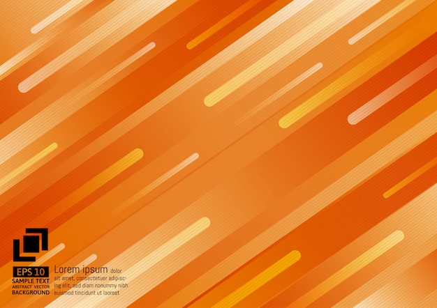 Geometric elements orange color abstract background 