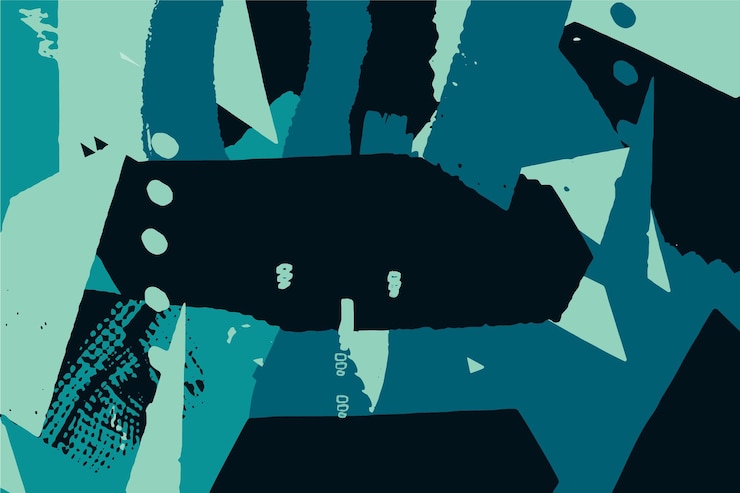Vector geometric elements in the style of 80's pastel colors graphic of abstract elements in soft colors
