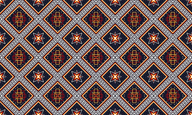 Geometric ethnic oriental ikat background