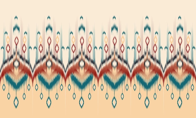 Geometric ethnic oriental ikat seamless pattern.