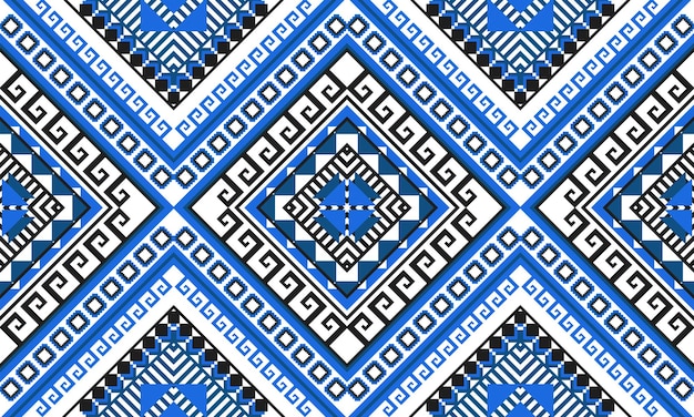 Geometric ethnic oriental ikat seamless pattern.