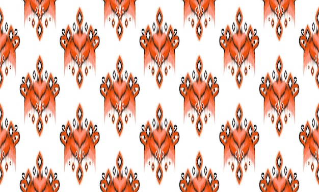 Geometric ethnic oriental ikat seamless pattern.