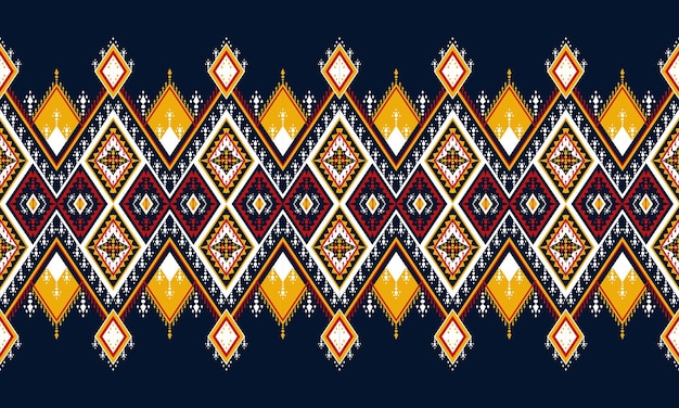 Geometric ethnic oriental ikat seamless pattern