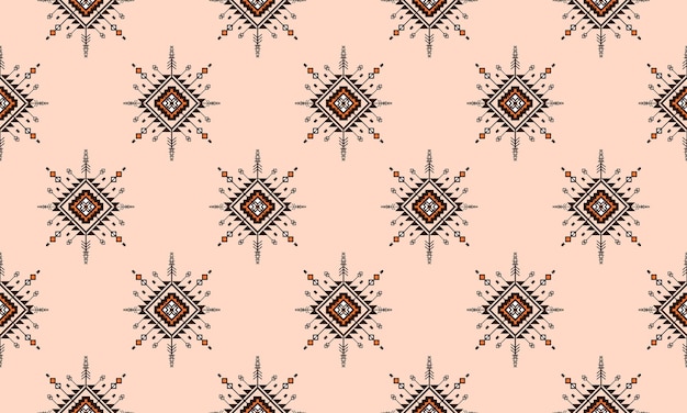 Geometric ethnic oriental ikat seamless pattern