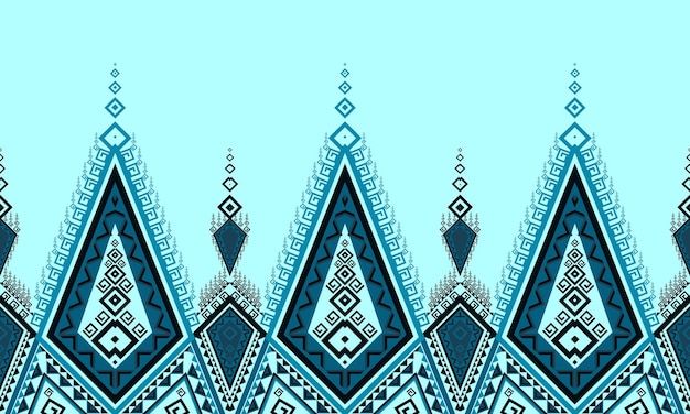 기하학적 민족 동양 Ikat 원활한 패턴