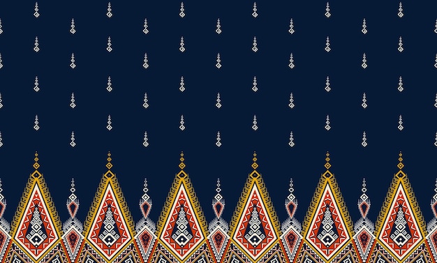 Geometric ethnic oriental ikat seamless pattern