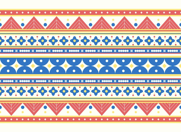 幾何学的なエスニック オリエンタル パターン背景。パターン刺繍デザイン。
