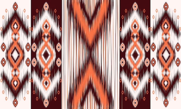 Vettore motivo geometrico etnico orientale tradizionale design per sfondo, moquette, carta da parati, abbigliamento, avvolgimento, batik, tessuto, illustrazione vettoriale. stile ricamo.