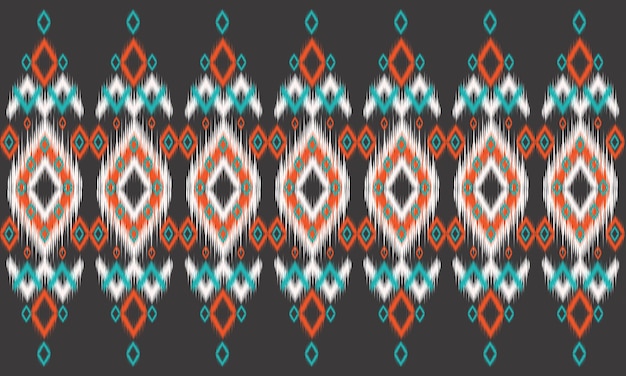 Geometric ethnic oriental pattern traditional Design for background,carpet,wallpaper,clothing,wrapping,Batik,fabric,Vector illustration.embroidery style.