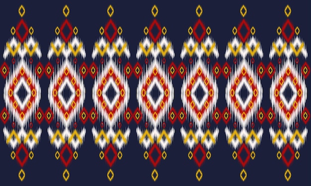 Motivo geometrico etnico orientale tradizionale design per sfondo, moquette, carta da parati, abbigliamento, avvolgimento, batik, tessuto, illustrazione vettoriale. stile ricamo.