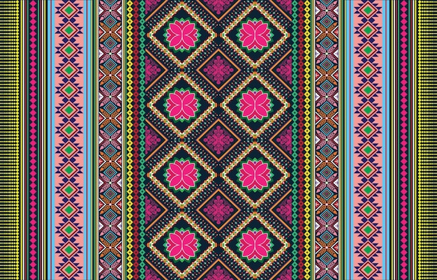 Geometric ethnic oriental seamless pattern traditional Design for background,carpet,wallpaper