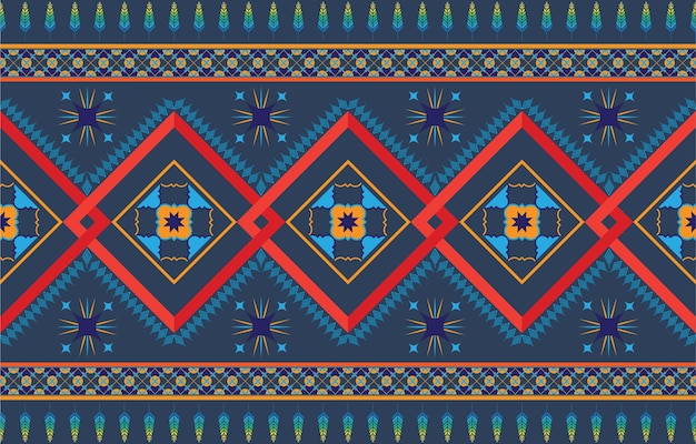 Geometric ethnic oriental seamless pattern traditional Design for background,carpet,wallpaper,