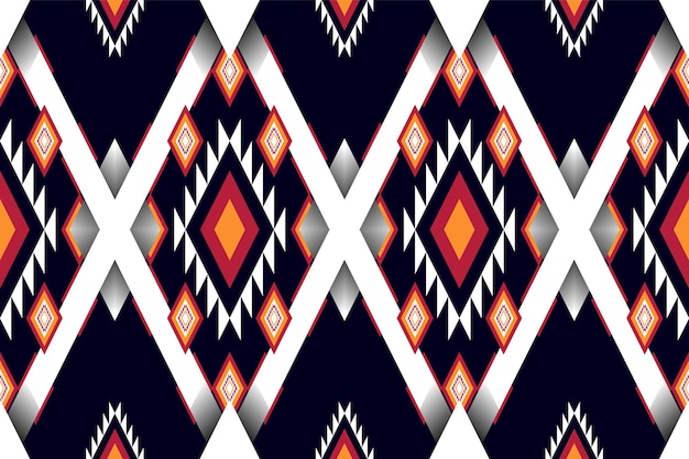 幾何学的なエスニック東洋のシームレスなパターンの伝統的なファブリックカーペット衣料品の背景のデザイン