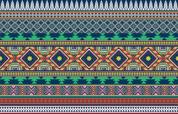 幾何学的なエスニック オリエンタル シームレス パターン背景、カーペット、壁紙の伝統的なデザイン