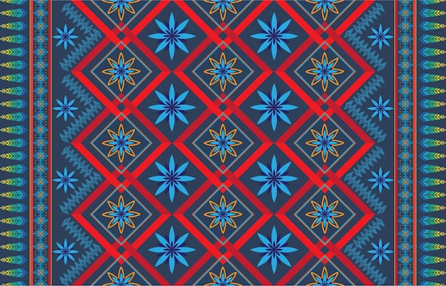 幾何学的なエスニック オリエンタル シームレス パターンの伝統的なデザインの背景、カーペット、壁紙、