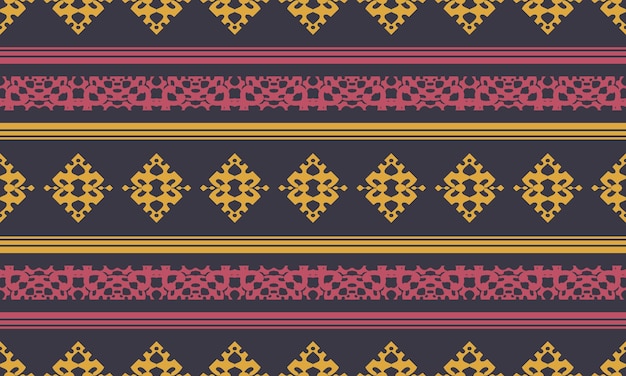 Vector geometric ethnic oriental seamless pattern traditional