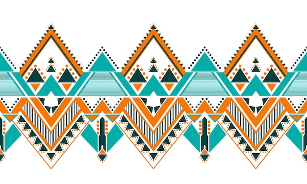 Geometric ethnic pattern design for seamless background.