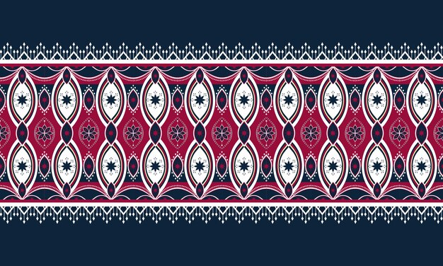 Geometric ethnic pattern embroidery .carpet,wallpaper,clothing,wrapping,batik,fabric,Vector illustration embroidery style.