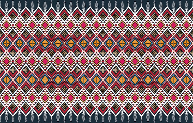 Geometric Ethnic pattern seamless design for background or wallpaper.