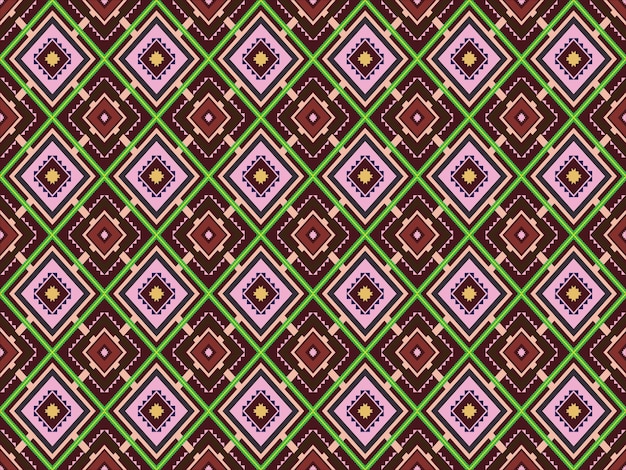 Vector geometric ethnic pattern seamless design for background or wallpaper