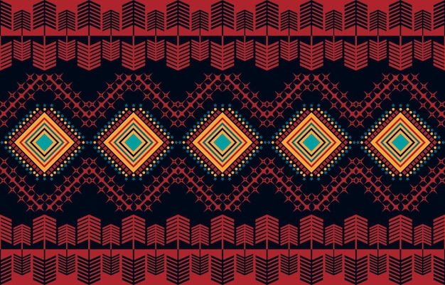 Geometric ethnic pattern seamless ethnic seamless pattern Design for cloth business curtain background carpet wallpaper clothing wrapping Batik fabricVector illustration