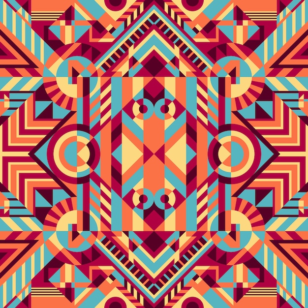 Vector geometric ethnic pattern