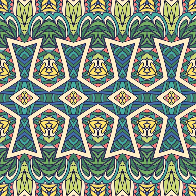 Geometric ethnic print abstract decorative seamless ornamental pattern
