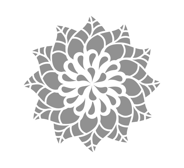 Vector geometric floral mandala design