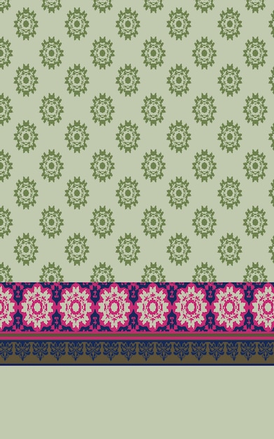 Vector geometric floral pattern print shirt design for print