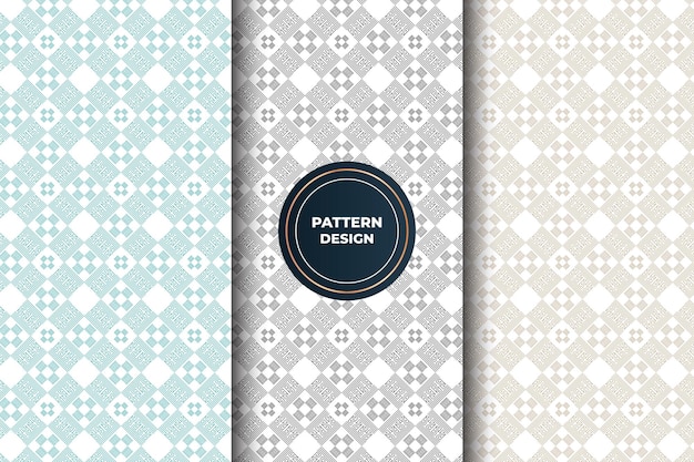 Geometric floral seamless patterns collection. Abstract floral background pattern, clothing patterns